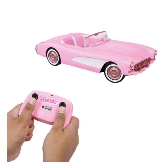 Barbie Doll The Movie Car Pink Corvette RC Hot Wheels Mattel New Remote control - Picture 3 of 5